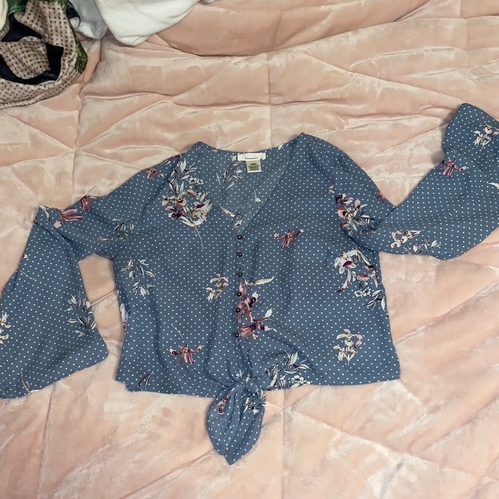 COPY - Blue Long Sleeve Blouse